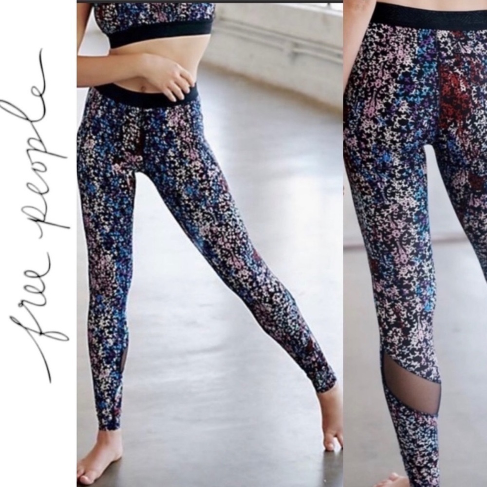 Free People Movement Butterfly Mesh Cut Out Leggings